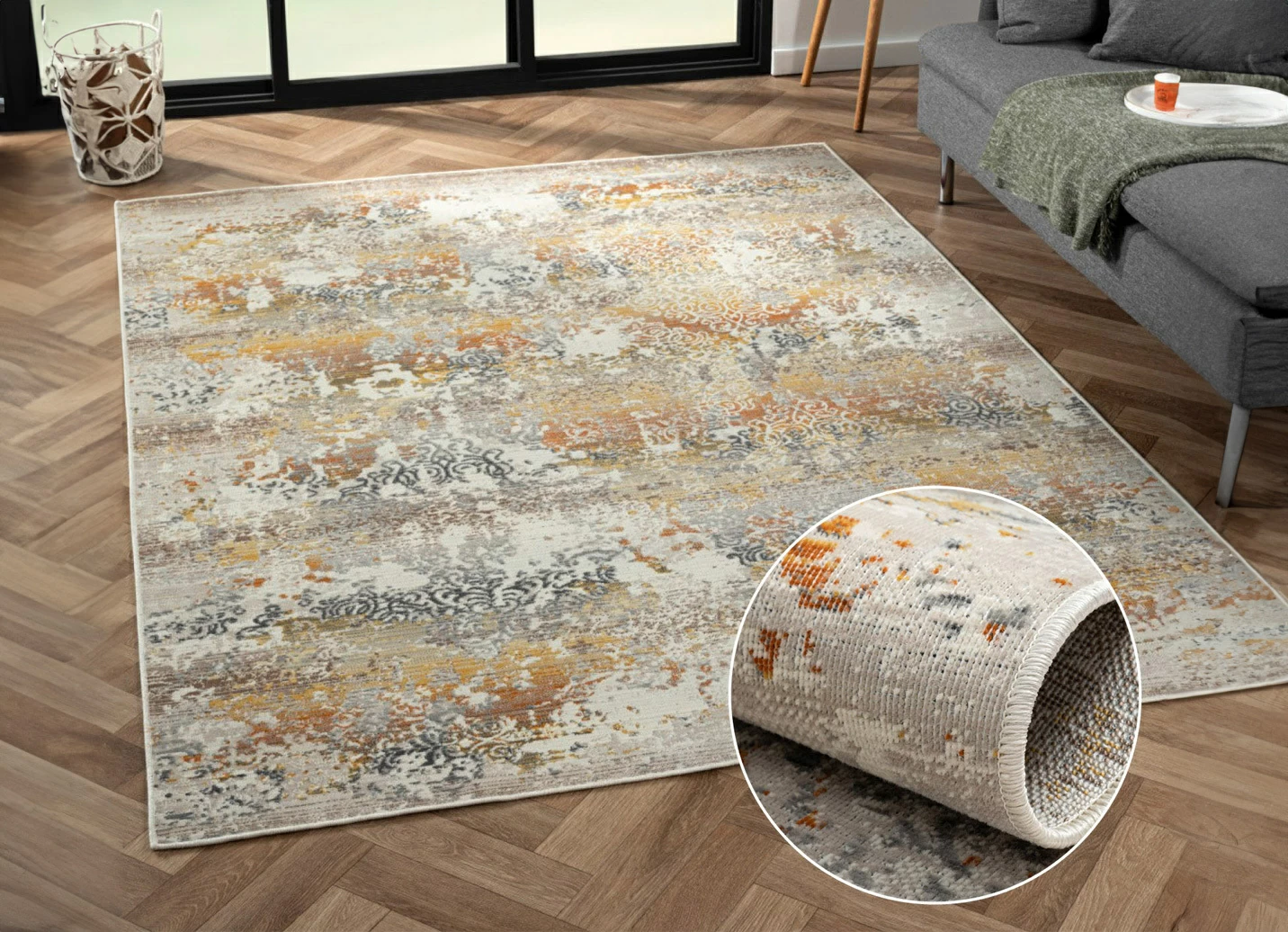 Robuster Teppich im modernen Used-Look