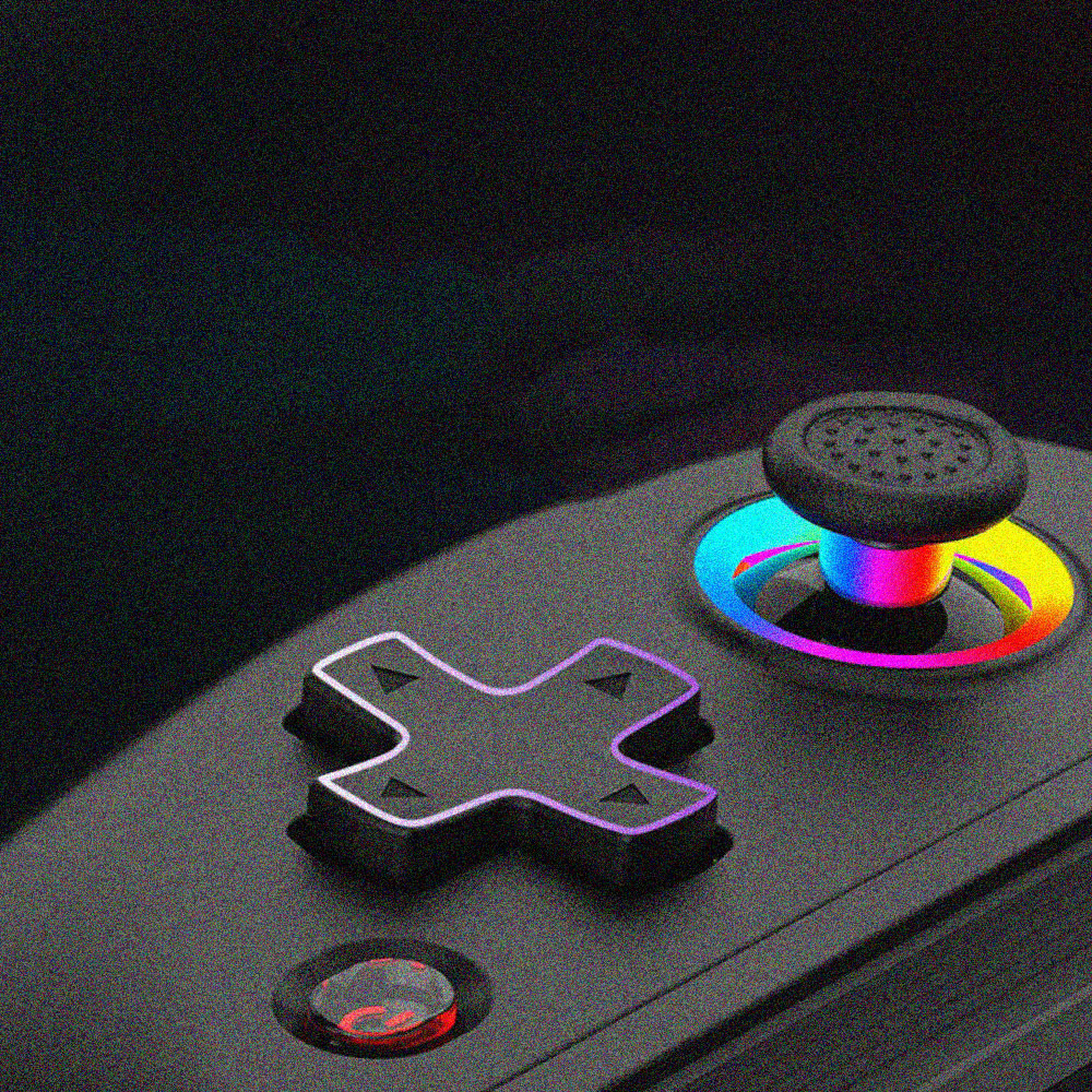 Universal Bluetooth Mobile Gamepad Gaming Controller mit RGB LED für Smartphones / Tablets mit einer Grösse von 125-250mm (iOS / Android) - Schwarz