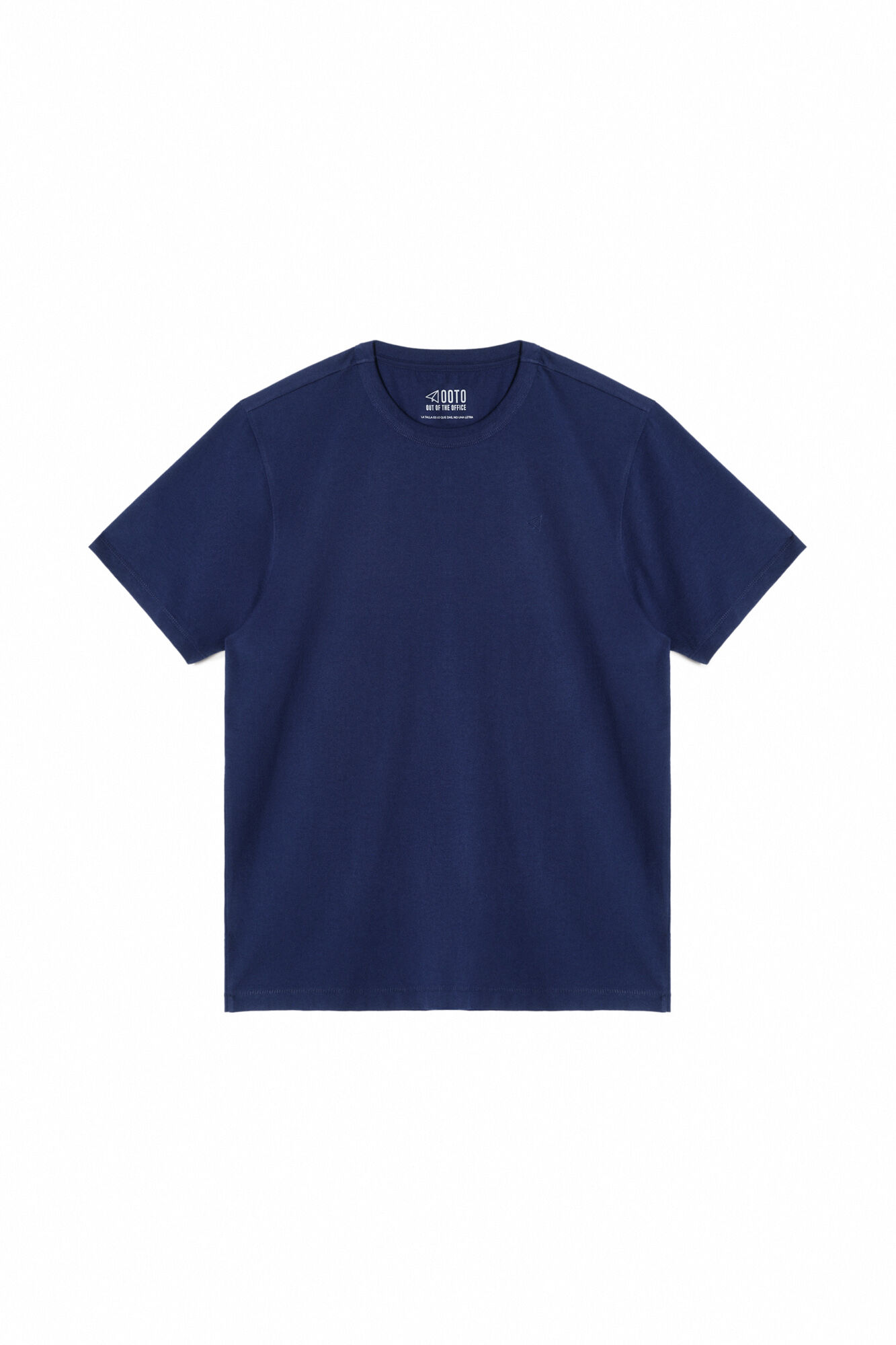 Camiseta básica de algodão com estampa de avião - Azul