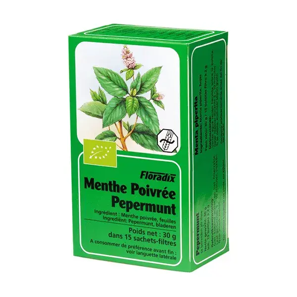 Chá de ervas Salus com hortelã-pimenta, 15 sachês