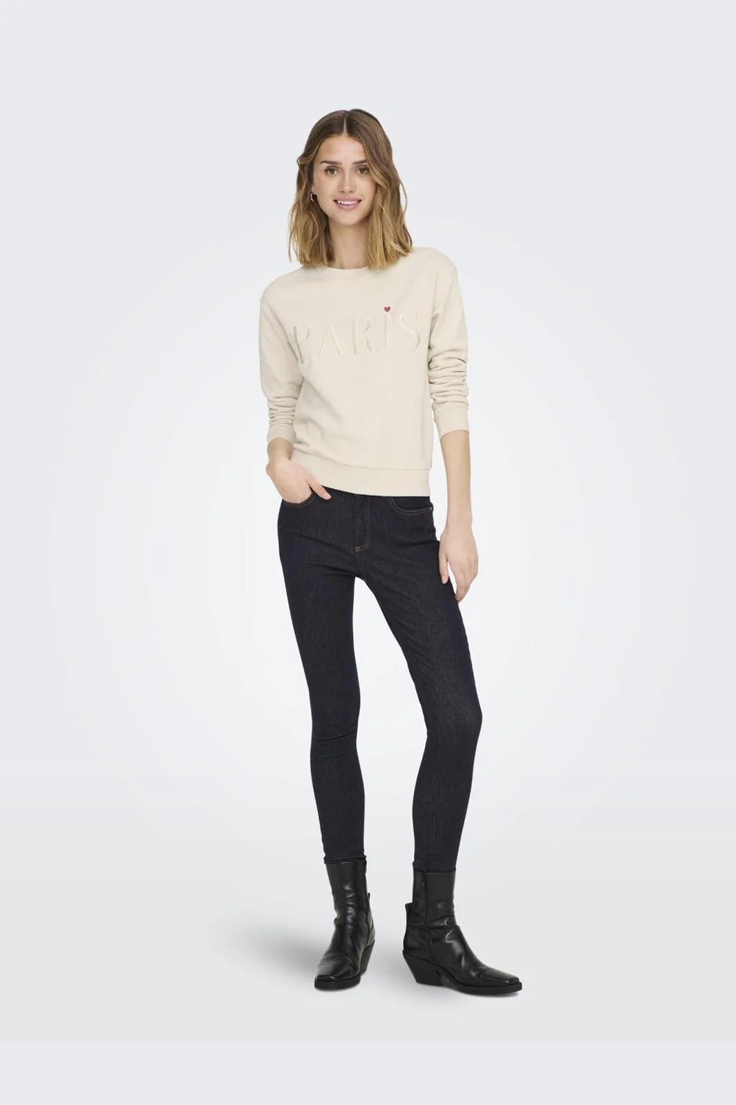 JDY JDYparis L/S Emb Sweat