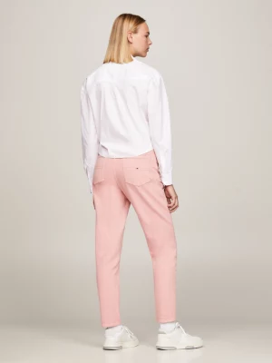 Camisa cropped de modelagem relaxada com amarração frontal