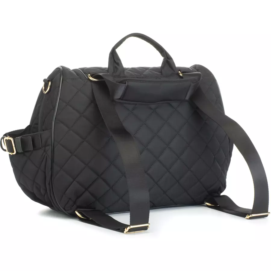 storksak Wickelrucksack Poppy Quilt Black