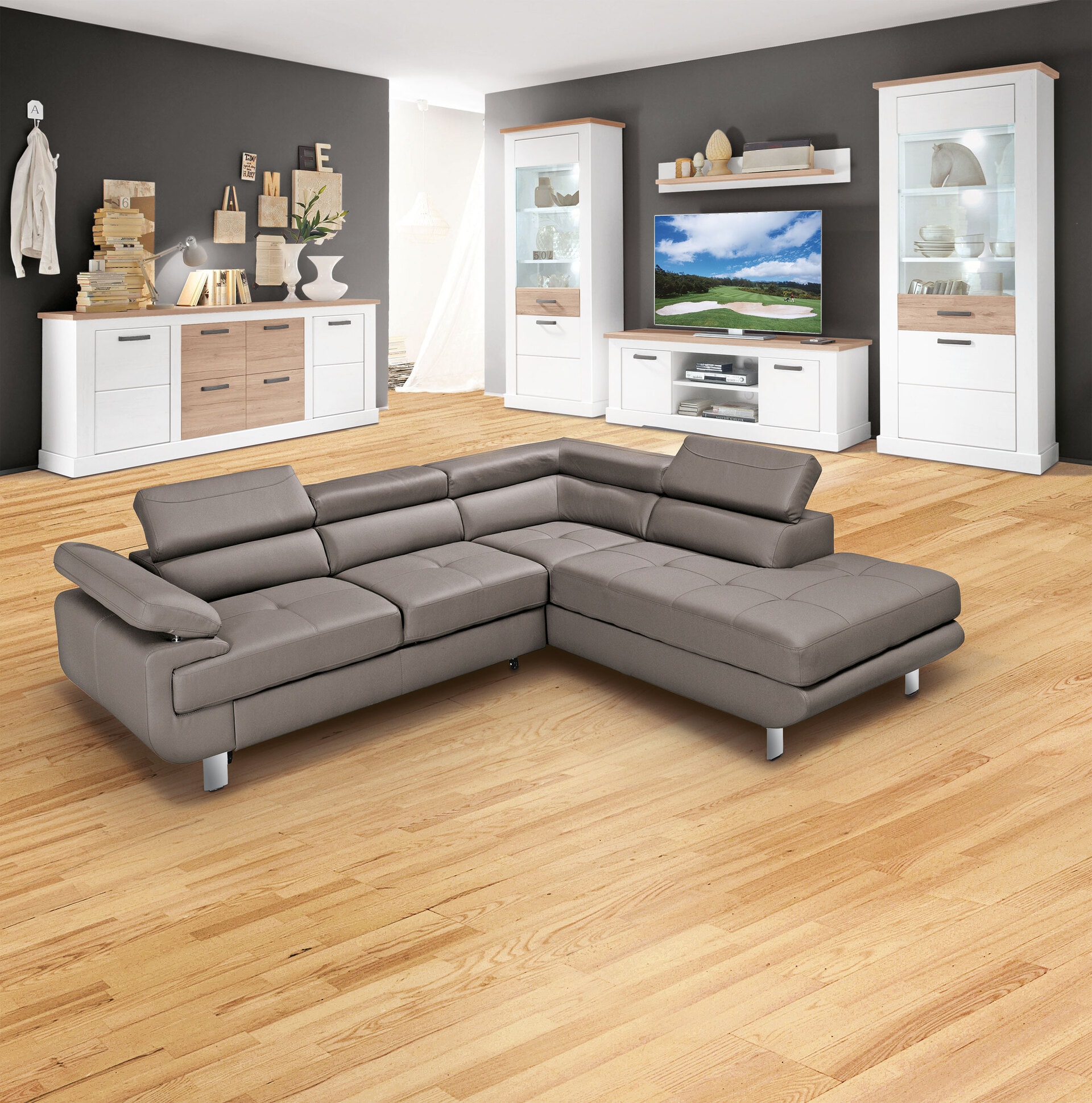 Wandboard Toronto Anderson Pinie hell Nachbildung ca. 140 x 21 x 21 cm