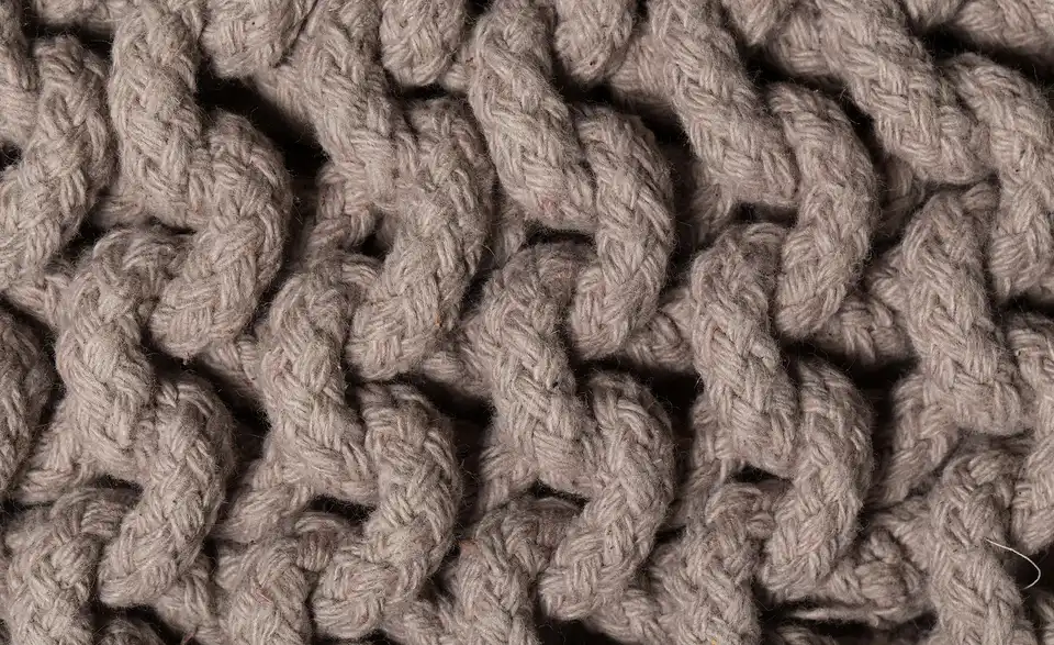 como Strickpouf Taupe 50 cm