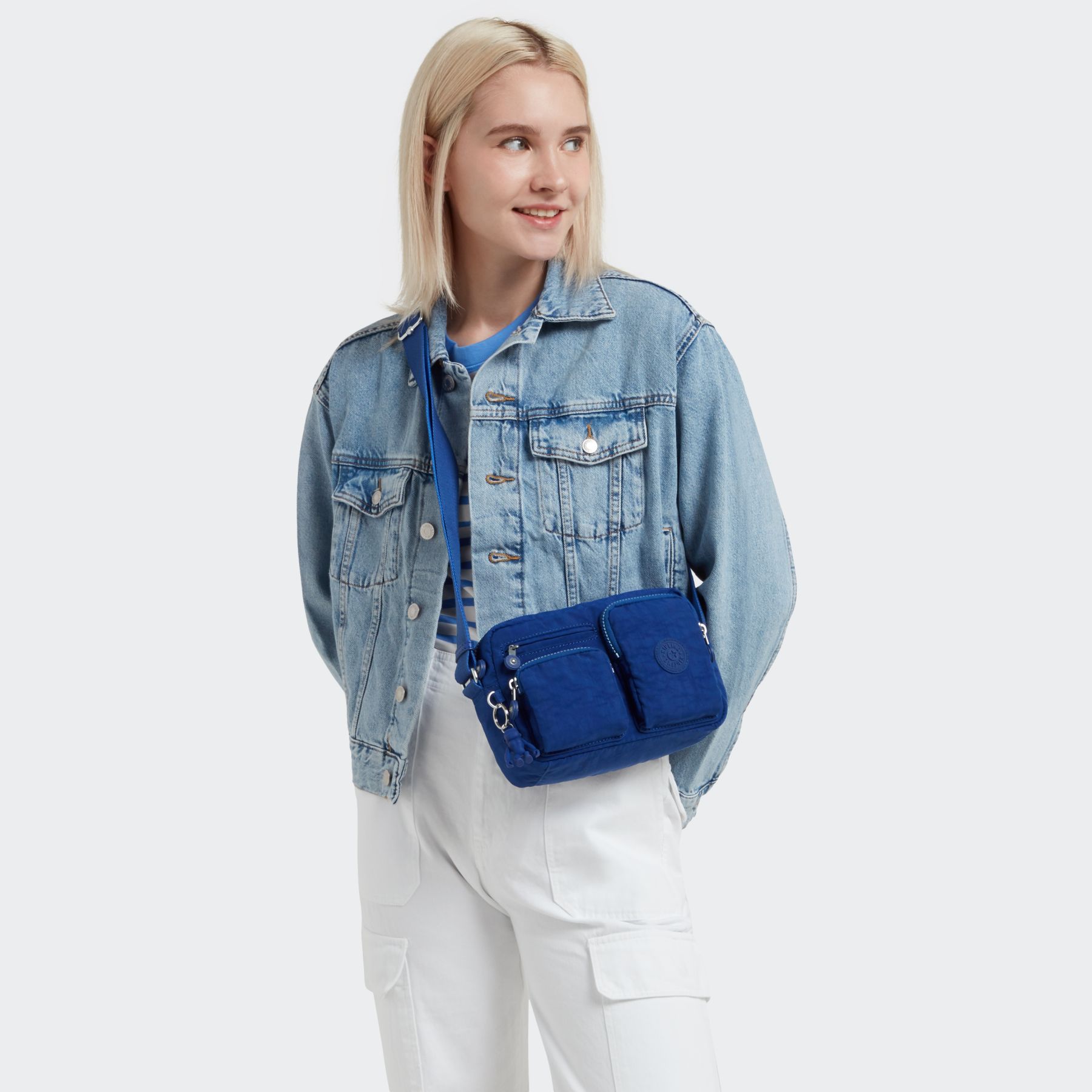 ALBENA Petit Sac Bandoulière à Poches - Deep Sky Blue