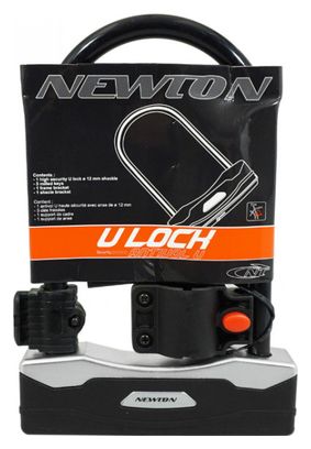 ANTIVOL VELO U NEWTON METAL 160x245mm AVEC CLE PLATE ACIER   SUPPORT