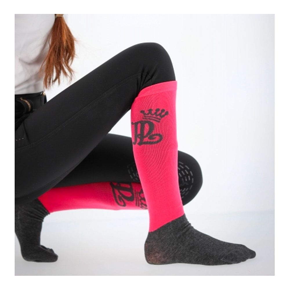 Pénélope CONCOURS - Chaussettes Femme fuchsia/gris