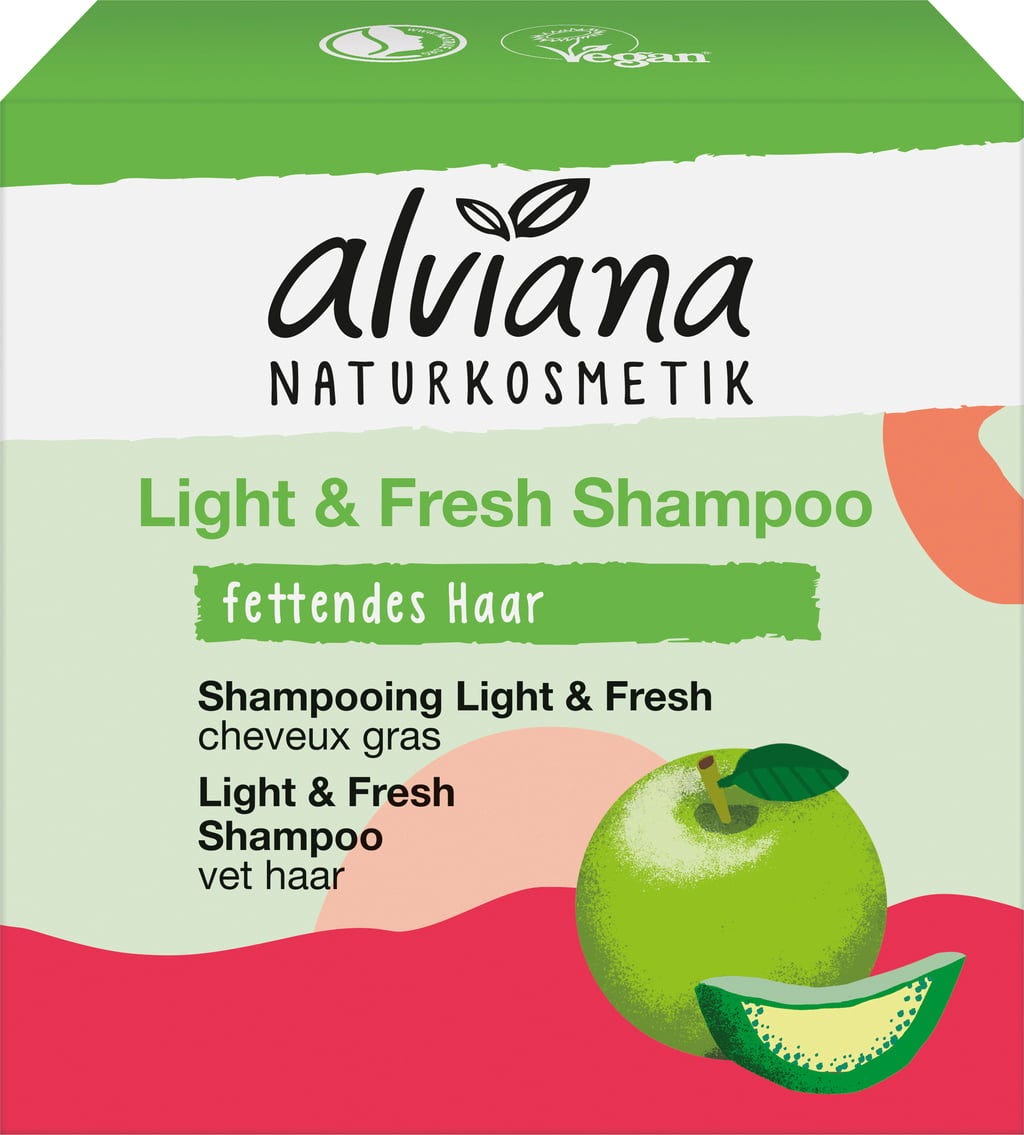 alviana Naturkosmetik  Festes Shampoo Bio-Apfel & Bio-Aloe Vera, 60 g