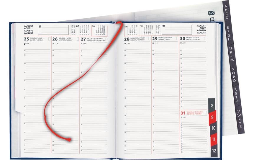 Geschäftsagenda Orario Dunkelblau, 17.8 x 23.5 cmTaschenagenda 2026
