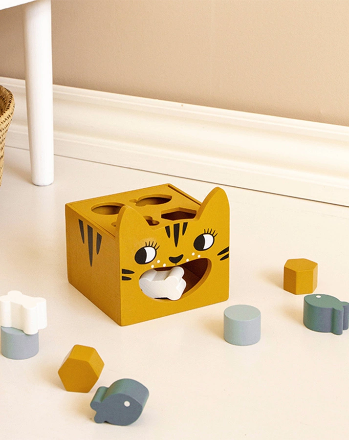 Steckspiel TIGER 8-teilig in ochre