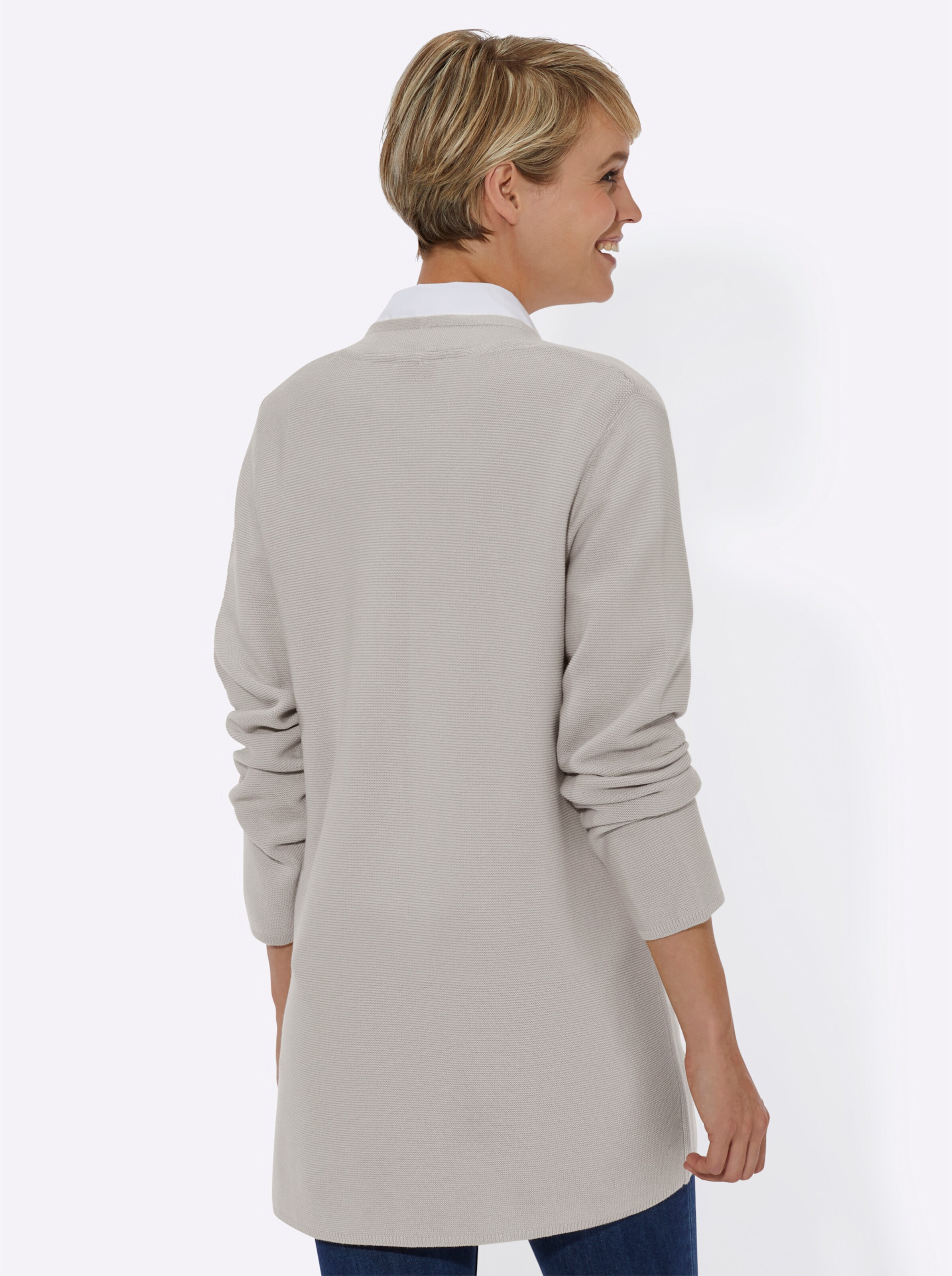 Strickjacke in hellgrau