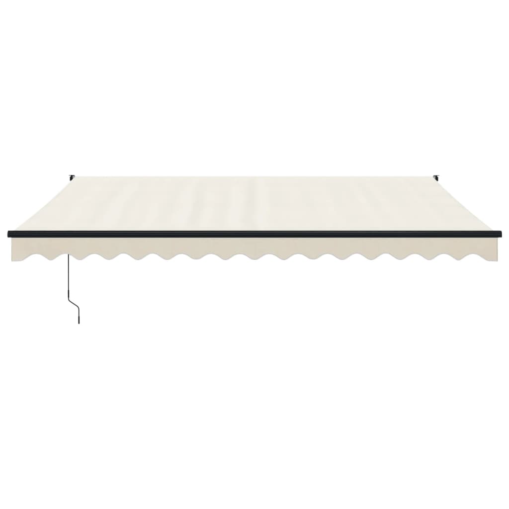 Auvent rétractable crème 4,5x3 m tissu et aluminium