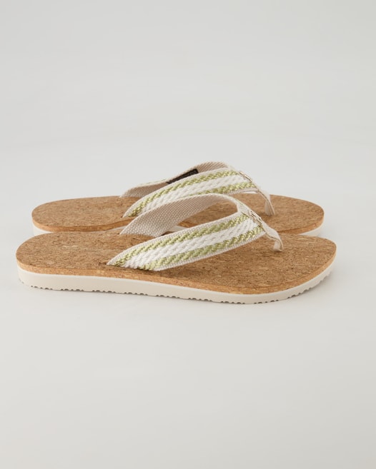 Tommy Hilfiger Cork Sandal Zehentrenner in Beige