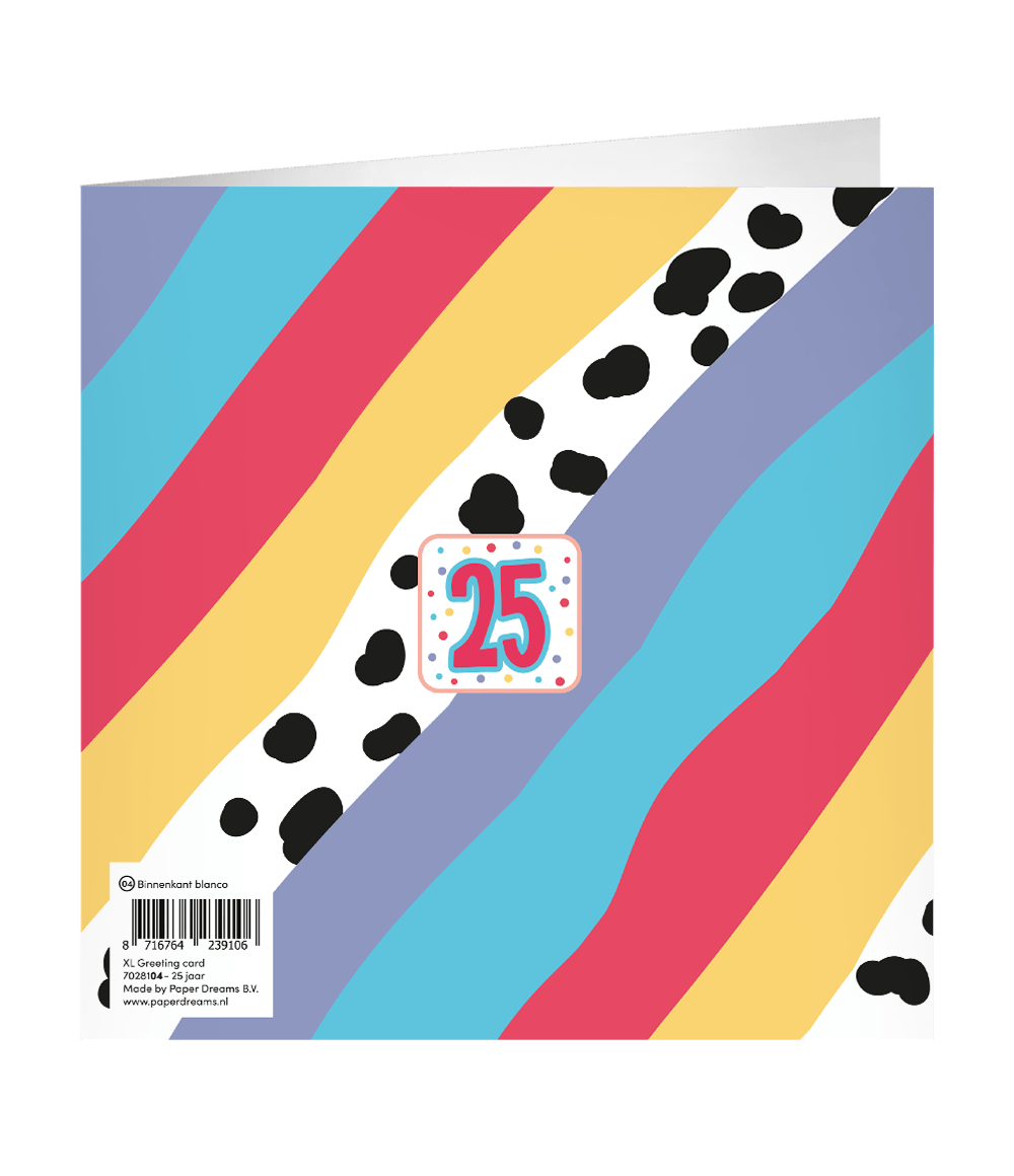 25 Jaar Wenskaart 23cm