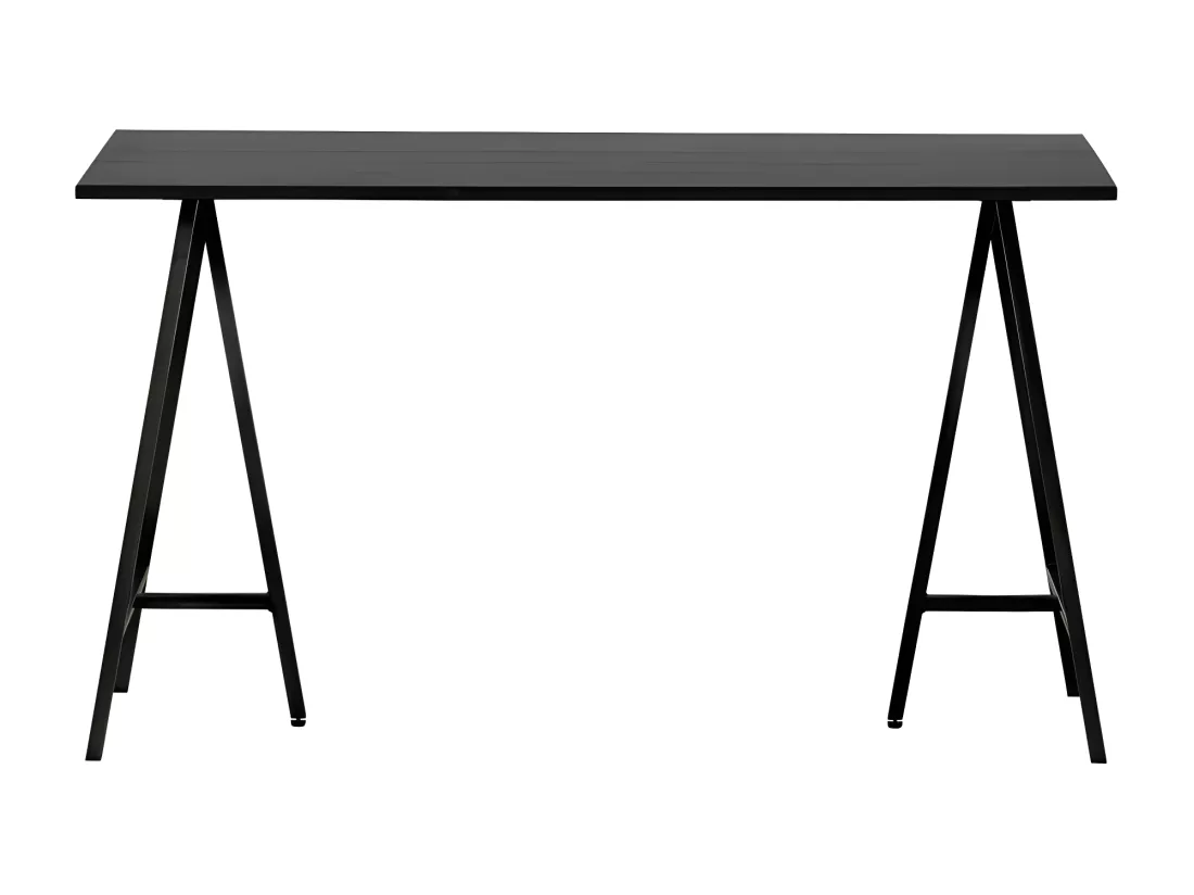 Tino - Bureau en bois et métal L130cm - Noir