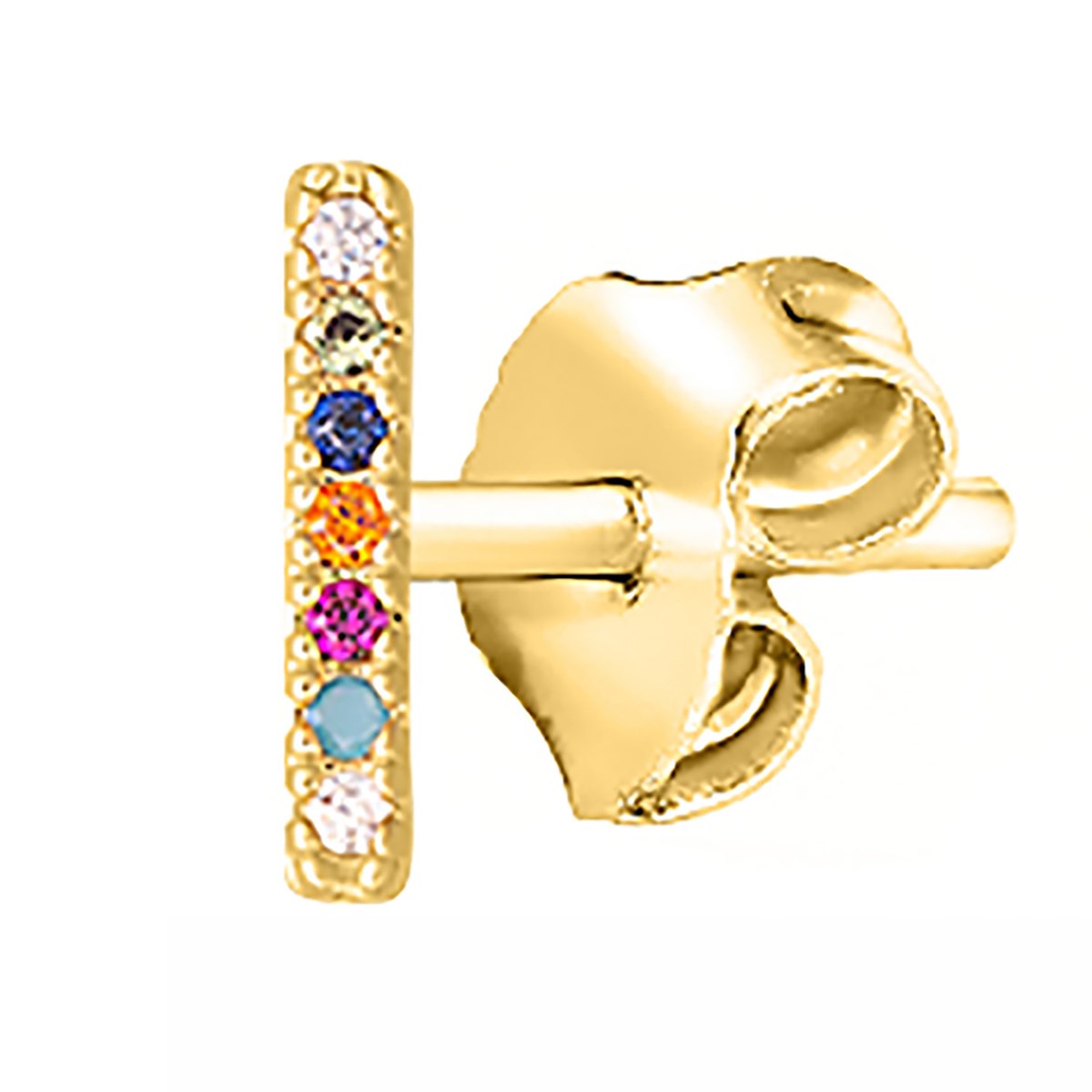 Piercing Agatha barrette plaqué or oxydeligne Raimbows