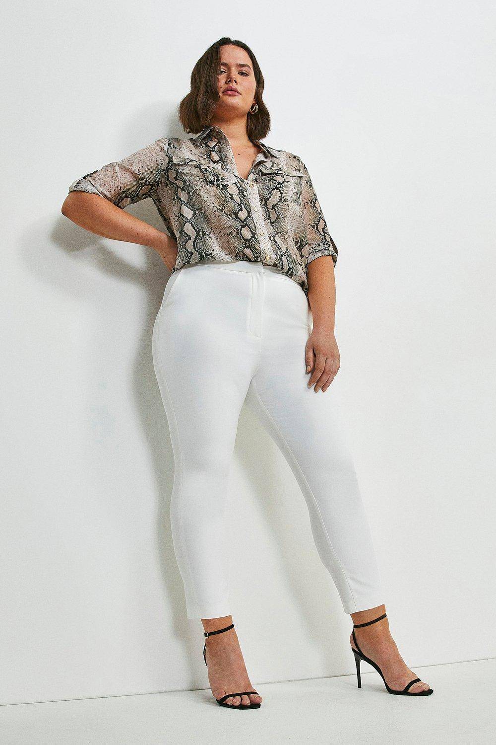 KarenMillen Pantalon tissé techno essentiel grande taille