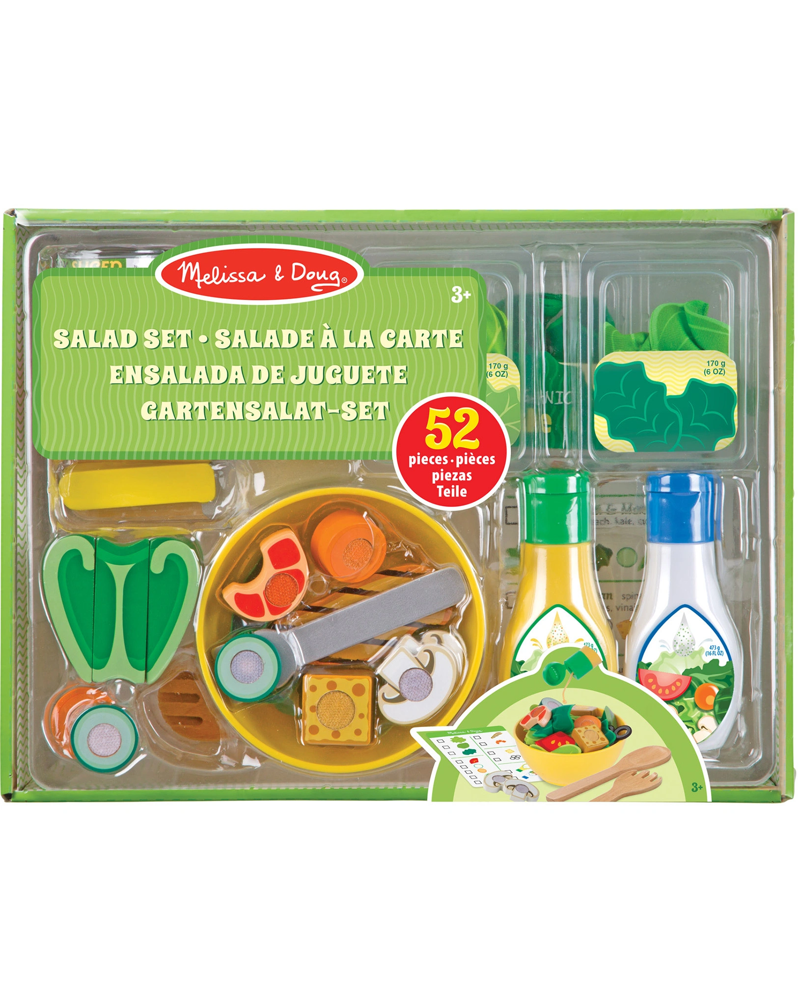 Spiel-Lebensmittel GARTENSALAT aus Holz