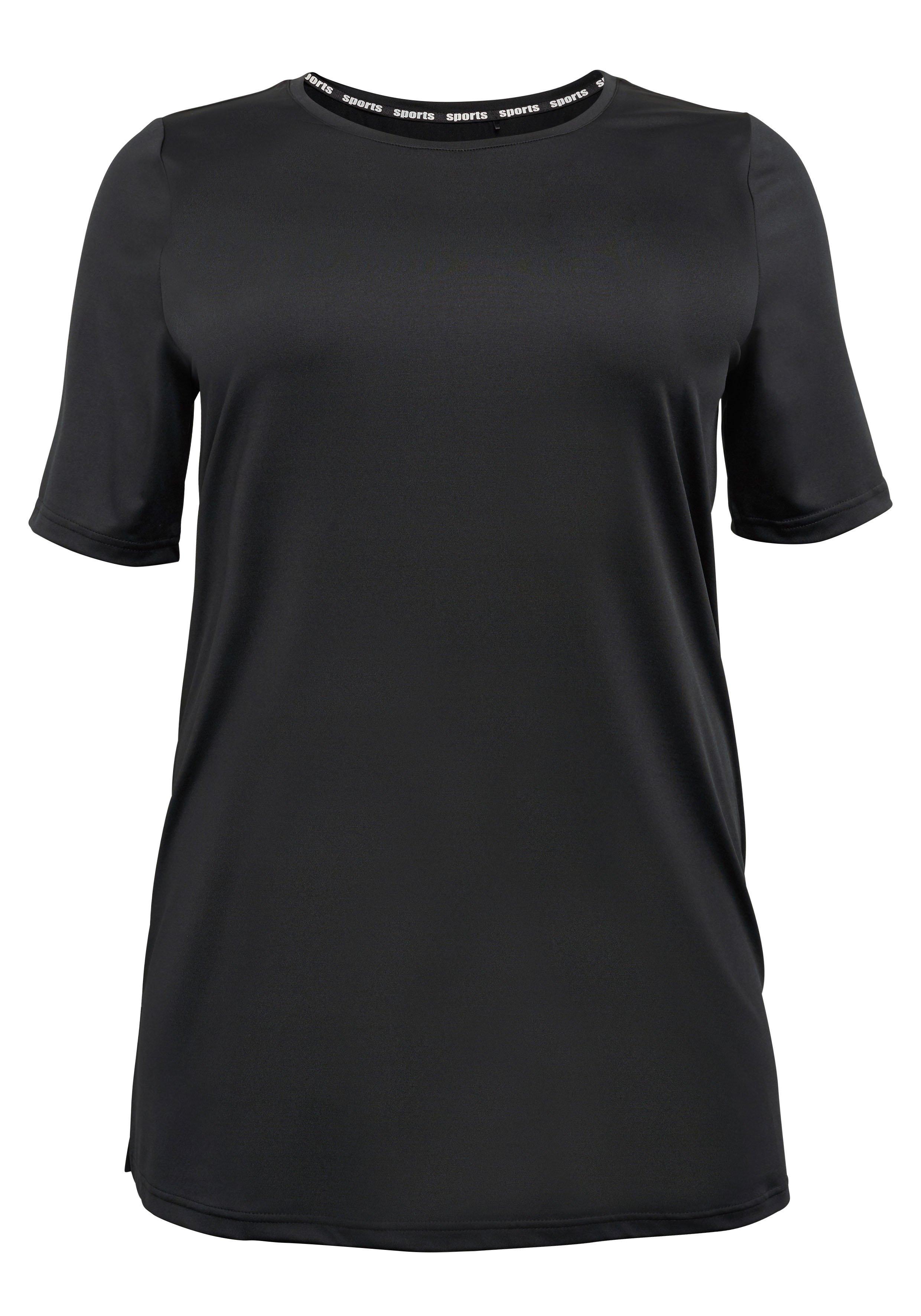 Langes Funktionsshirt mit seitlichen Schlitzen