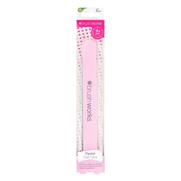 Brushworks Lot de 4 de limes à ongles pastel