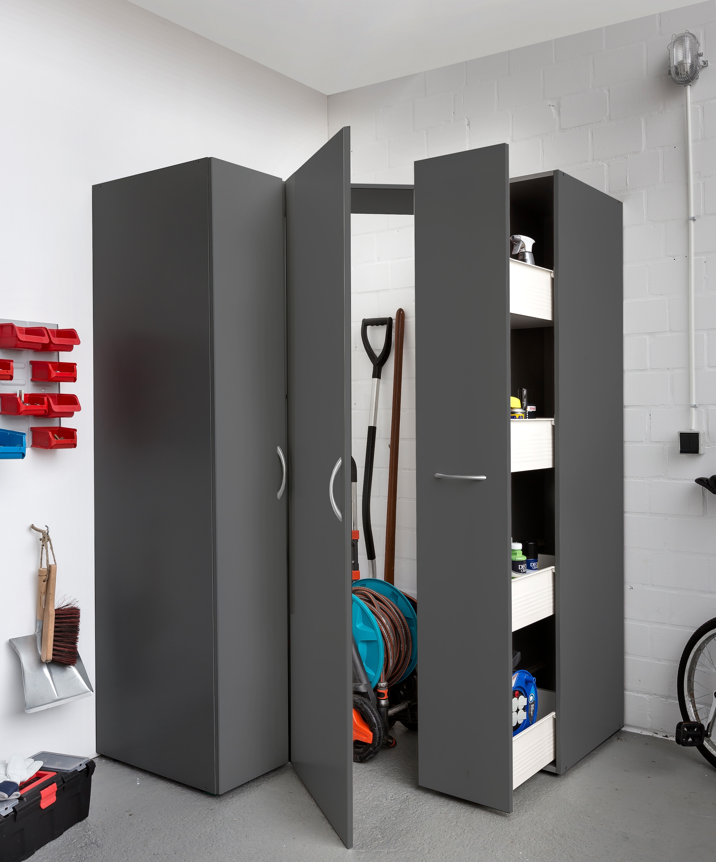 Wimex Apothekerschrank »Multiraumkonzept, 30/54/185cm (B/T/H), Made in Germany« Schranksystem MRK, geräumiger Hochschrank mit 4 Schubladen