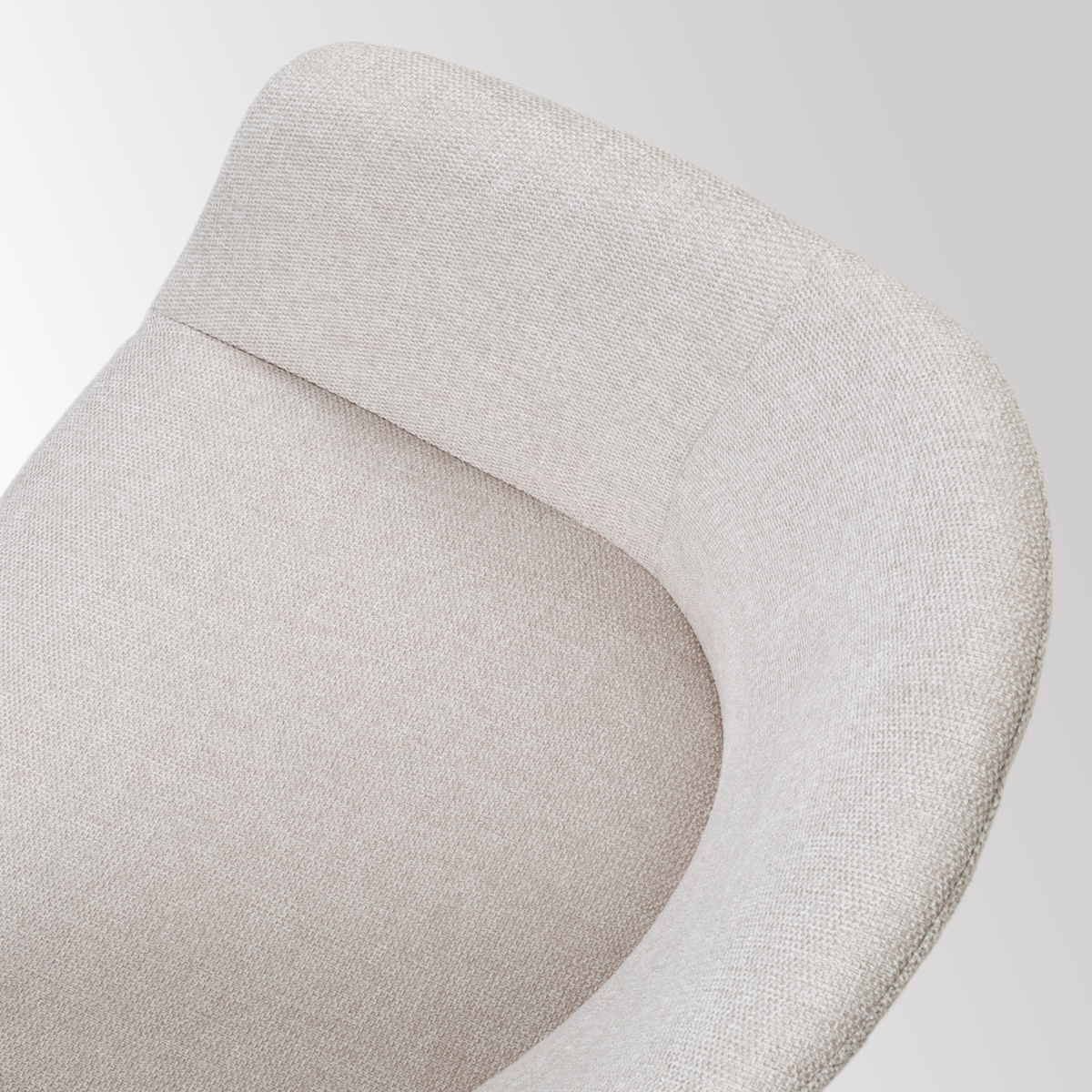Eetkamerstoel Noa-Otis beige - zwart onderstel - set van 2