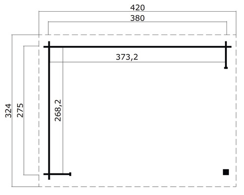 Gazebo Outdoor Life Buffalo 380 x 275 cm naturel