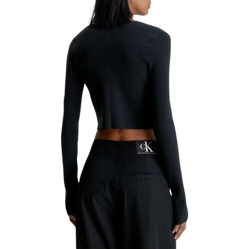 Calvin Klein Jeans - HOOK & EYE CARDIGAN Negro