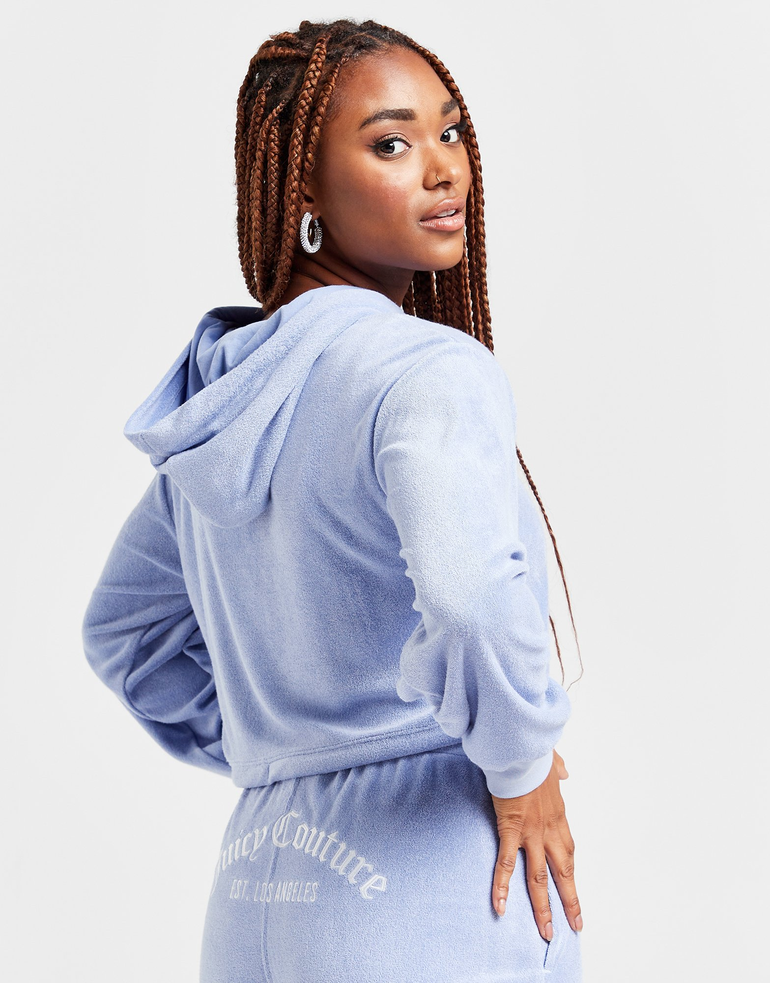 JUICY COUTURE Sweat à Capuche Court Eponge Femme
