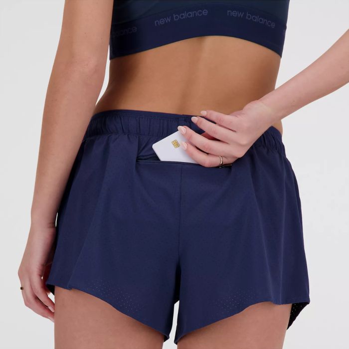 New Balance Dame RC Seamless 3 Inch Shorts Blå