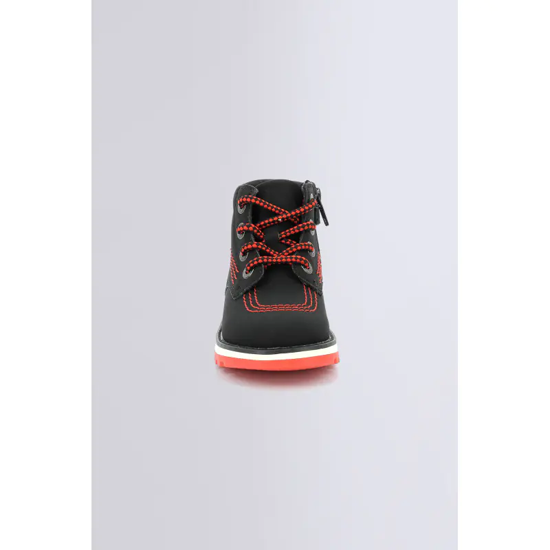 KICKRALLY20 NOIR ROUGE BOTTILLONS Synthétique Mixte