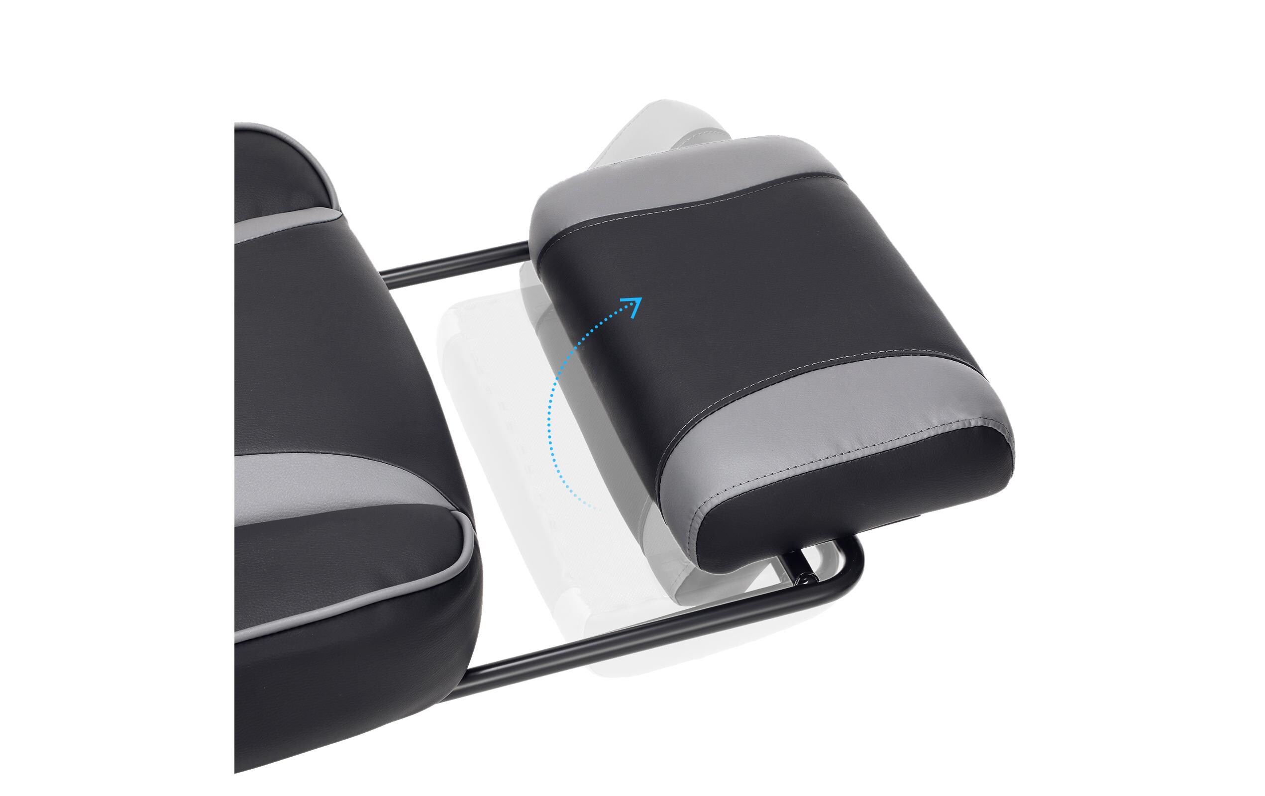 Bürostuhl mit neigbarer Rückenlehne, Schwarz / Grau<br>Ergonomischer Gamingstuhl