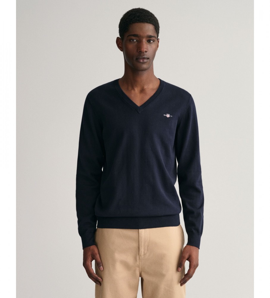 Camisa Gant Navy com decote em V