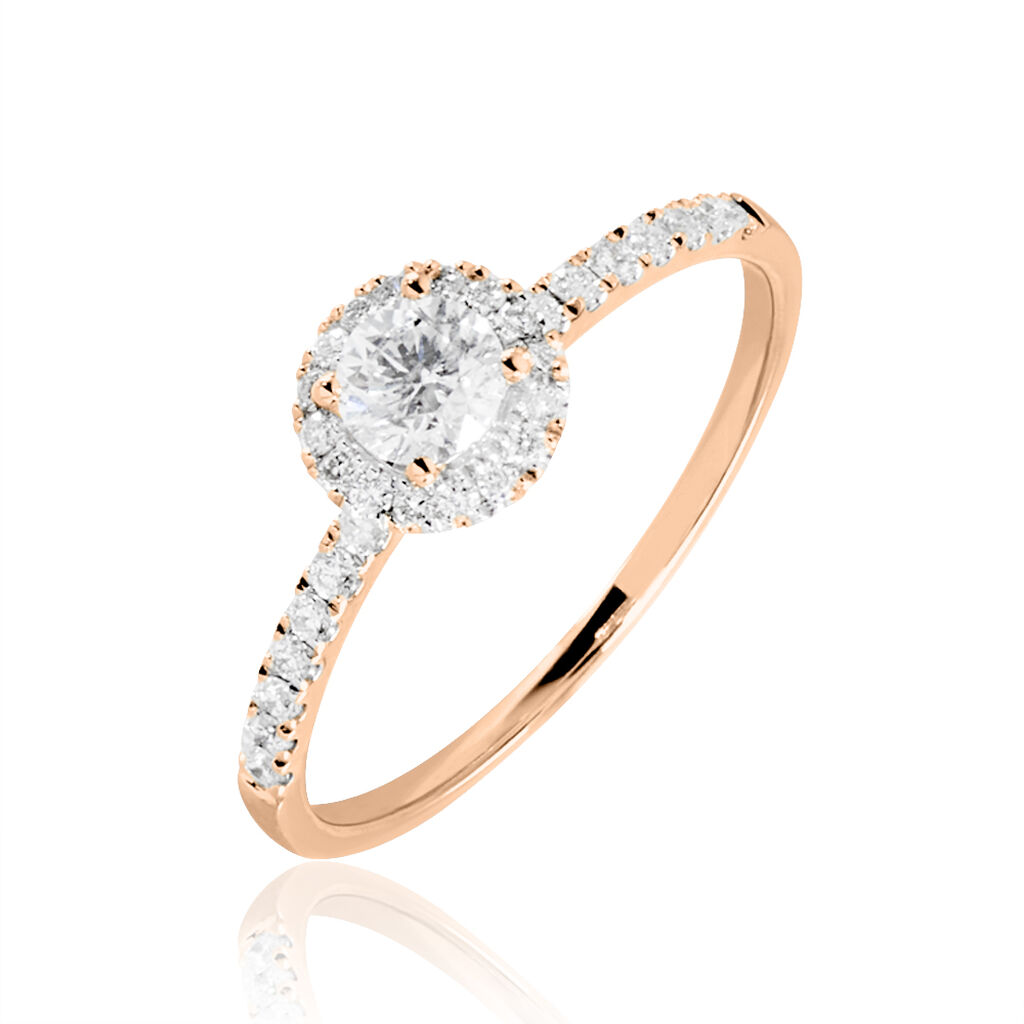 Bague Solitaire Lena Or Rose Diamant