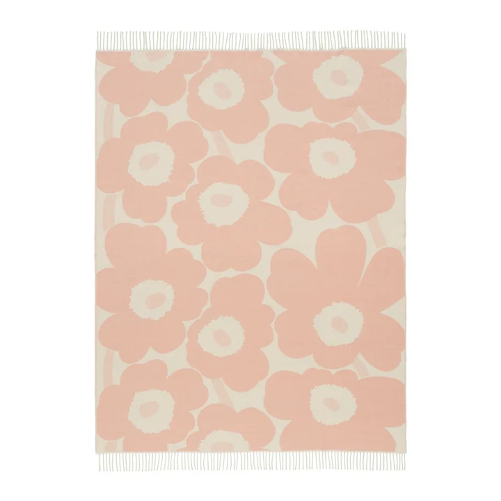 Marimekko - Unikko Wolldecke, 130 x 180 cm, pink