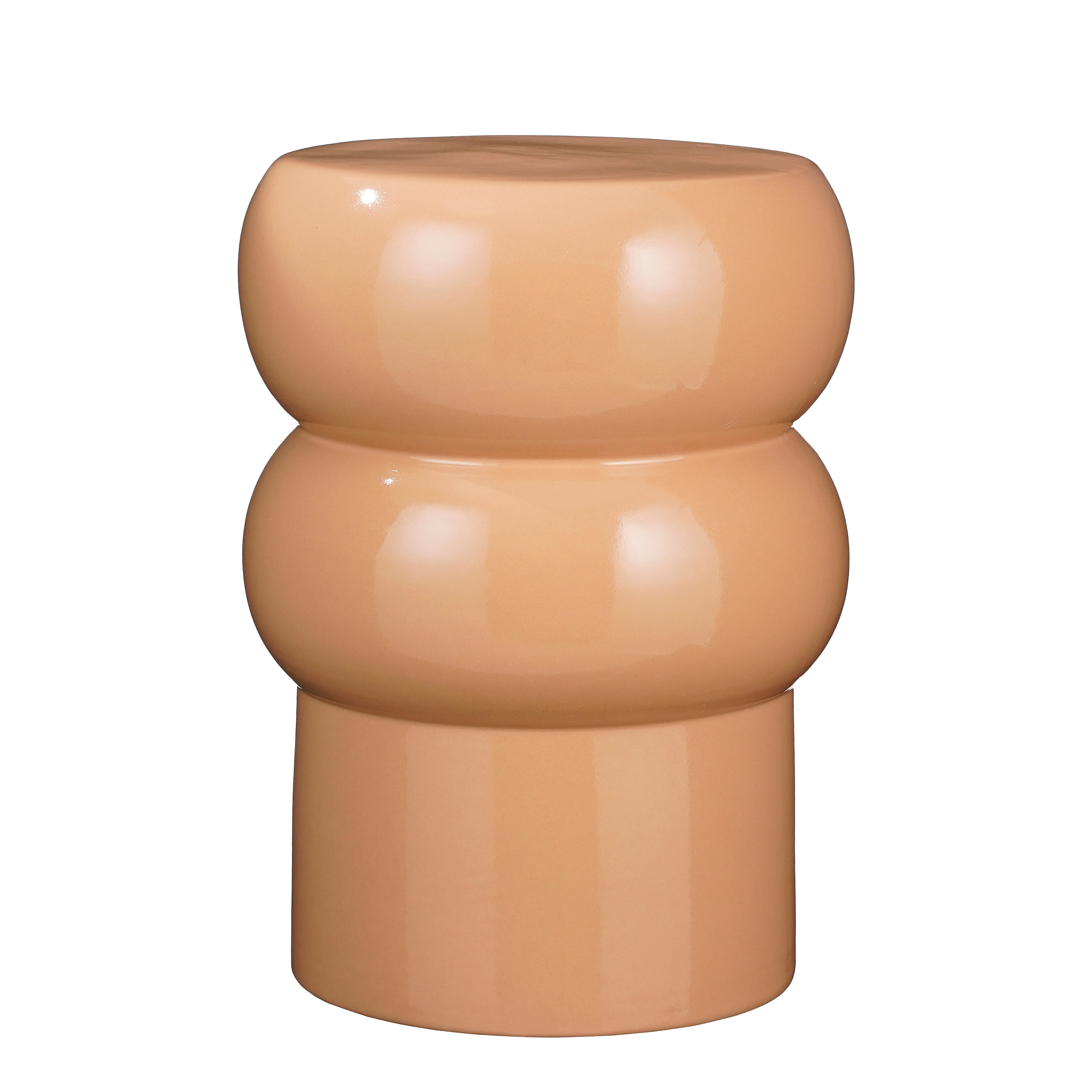 Mica decorations - table d'appoint en céramique rose foncé h44