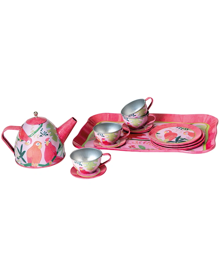 Spiel-Teeset PARROTS 14-teilig mit Koffer