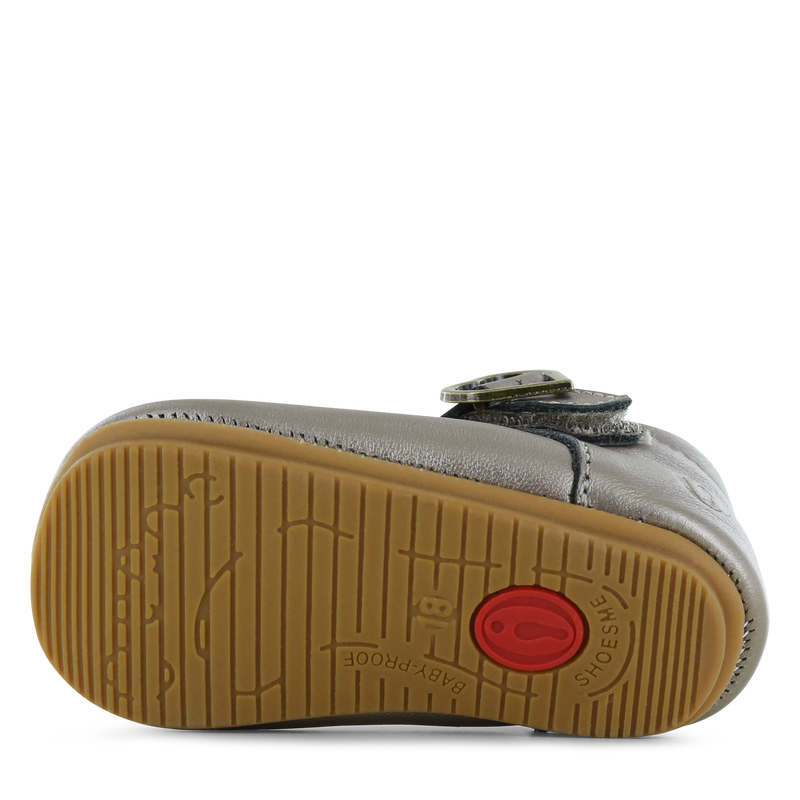 Shoesme silberner BABY-PROOF® T-Bar Schuh
