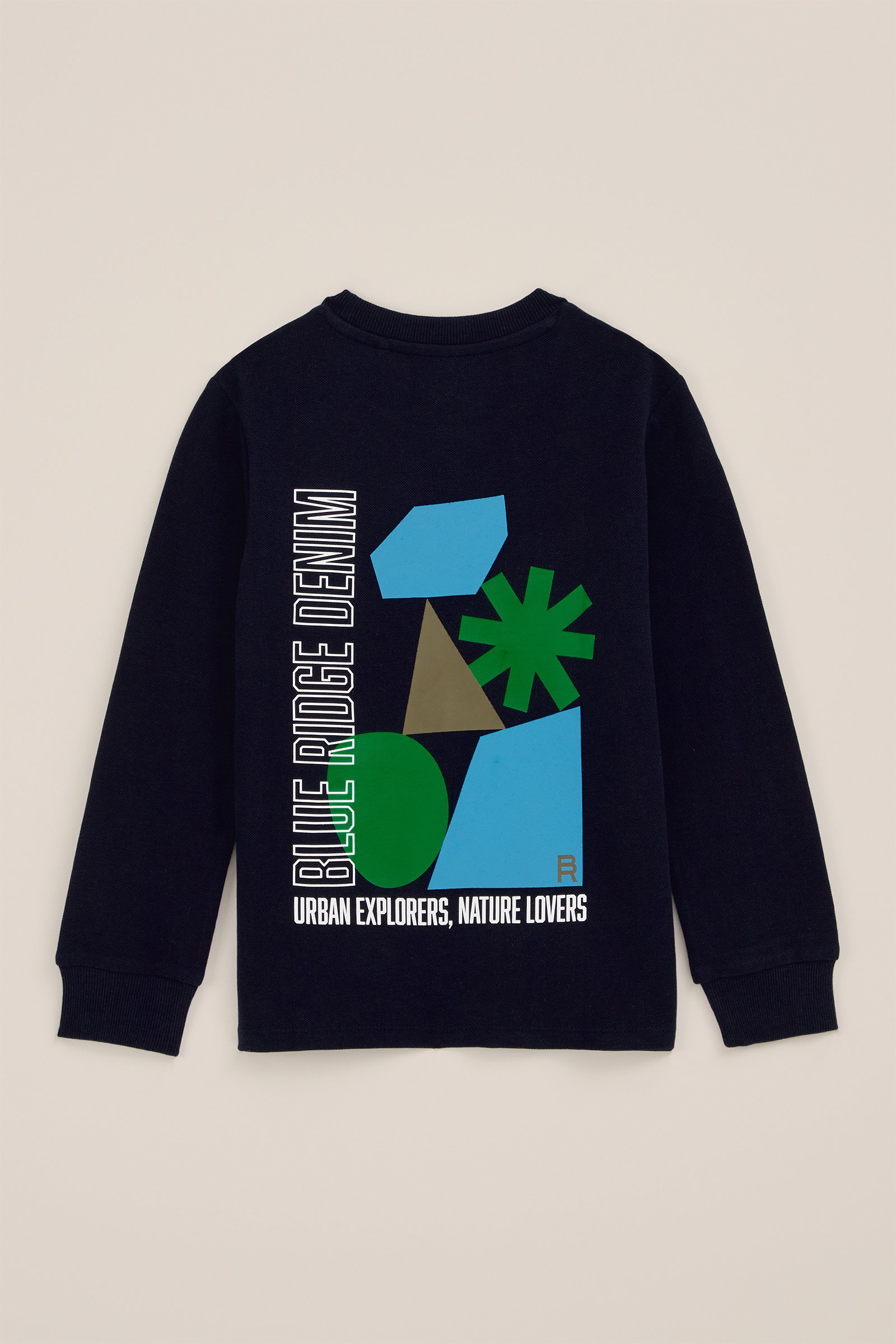 Jongens T-shirt met structuur WE Fashion Marineblauw