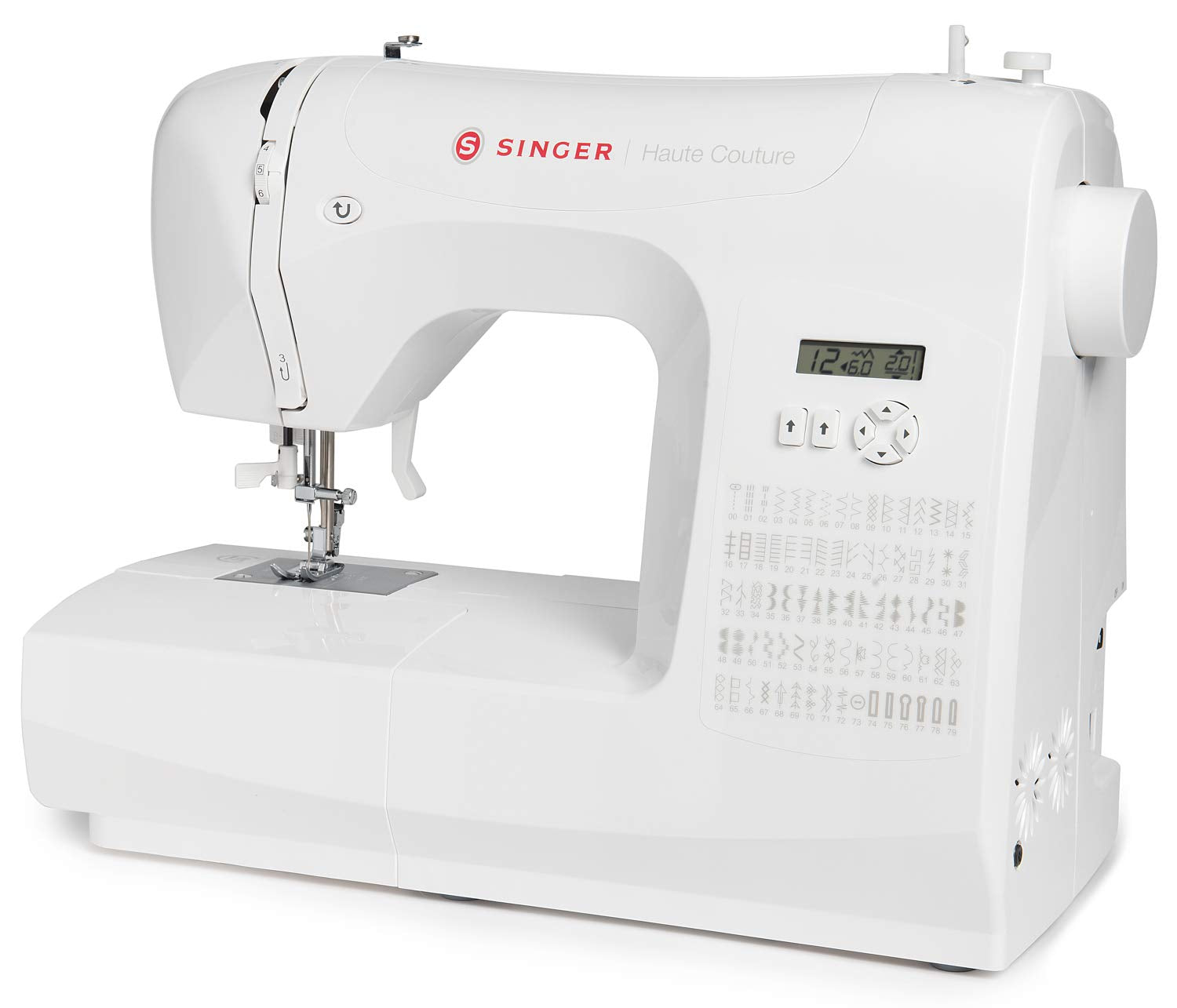 Singer Haute Couture F527C Machine à coudre électronique Professionnelle, 80 points, utilitaires, élastiques, décoratifs, Facile pour Débutants Electr