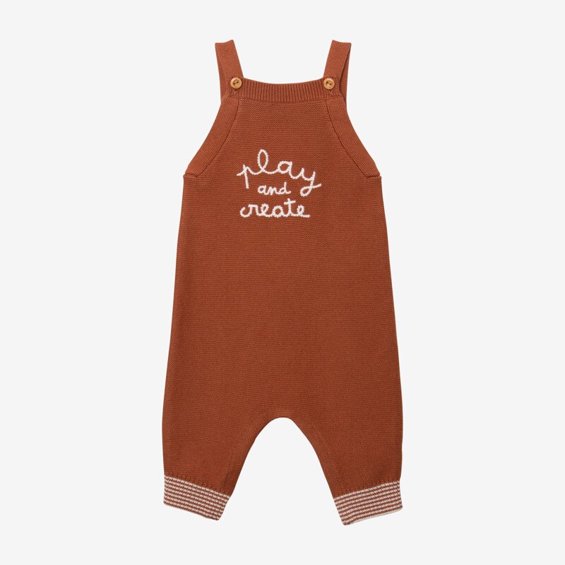 Salopette bébé tricot caramel marron Catimini Marron