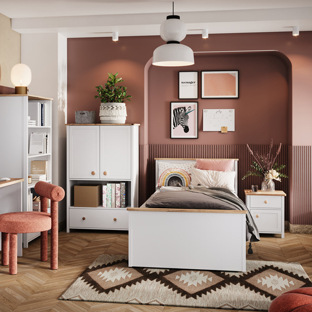 by fonQ Havin Dressoir H 131 x B 85 cm - Wit / Nash Eiken