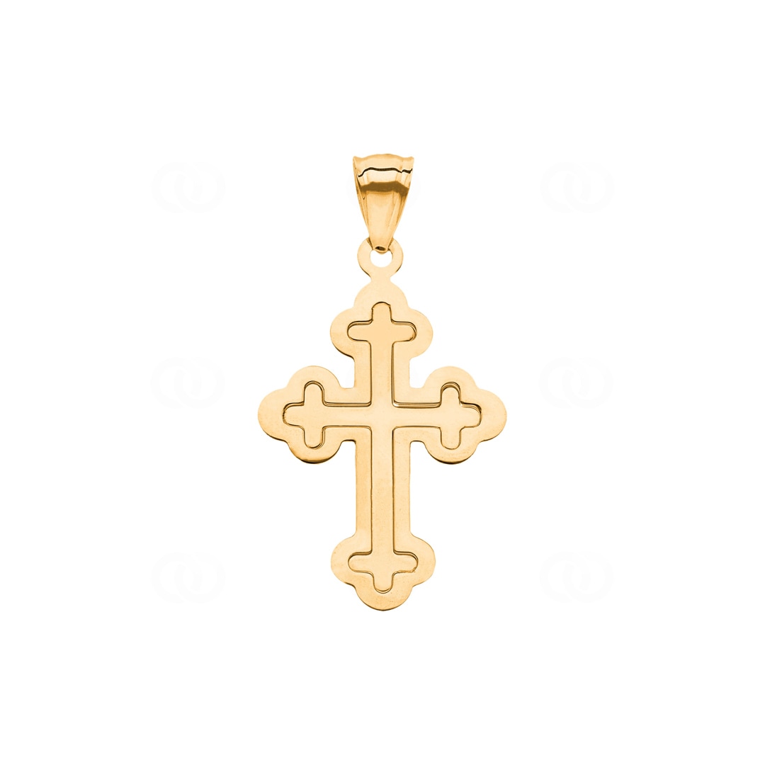 Anhänger 750/18 K Gelbgold Kreuz mit Jesus 37 x 24mm
