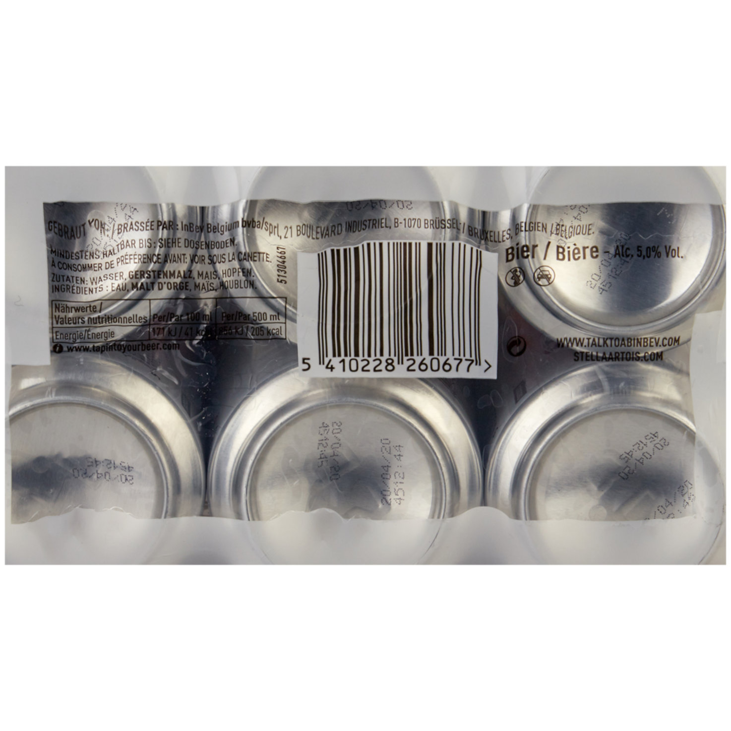 Stella Artois Bier Dose 6x50cl -300cl