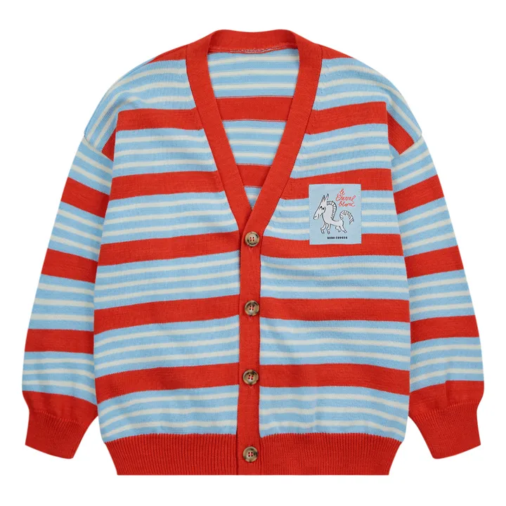 Bobo Choses Exclusivité Bobo Choses x Smallable - Cardigan Coton Bio Rayé | Bleu
