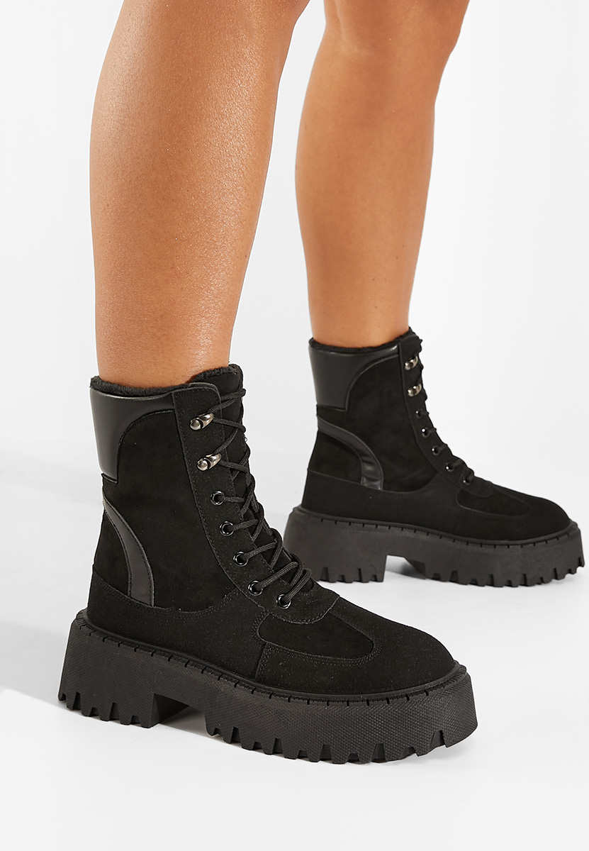 Bottines à lacets femme noirs Ermitas
