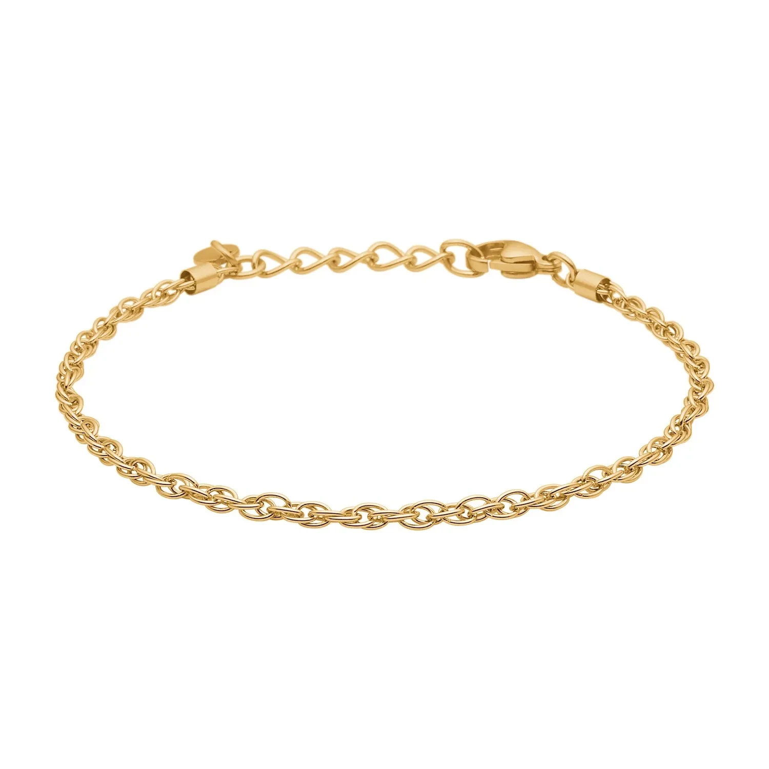 Tom Morris Double Link Chain Armbånd 18 kt. Forgyldt Rustfrit Stål TM00023