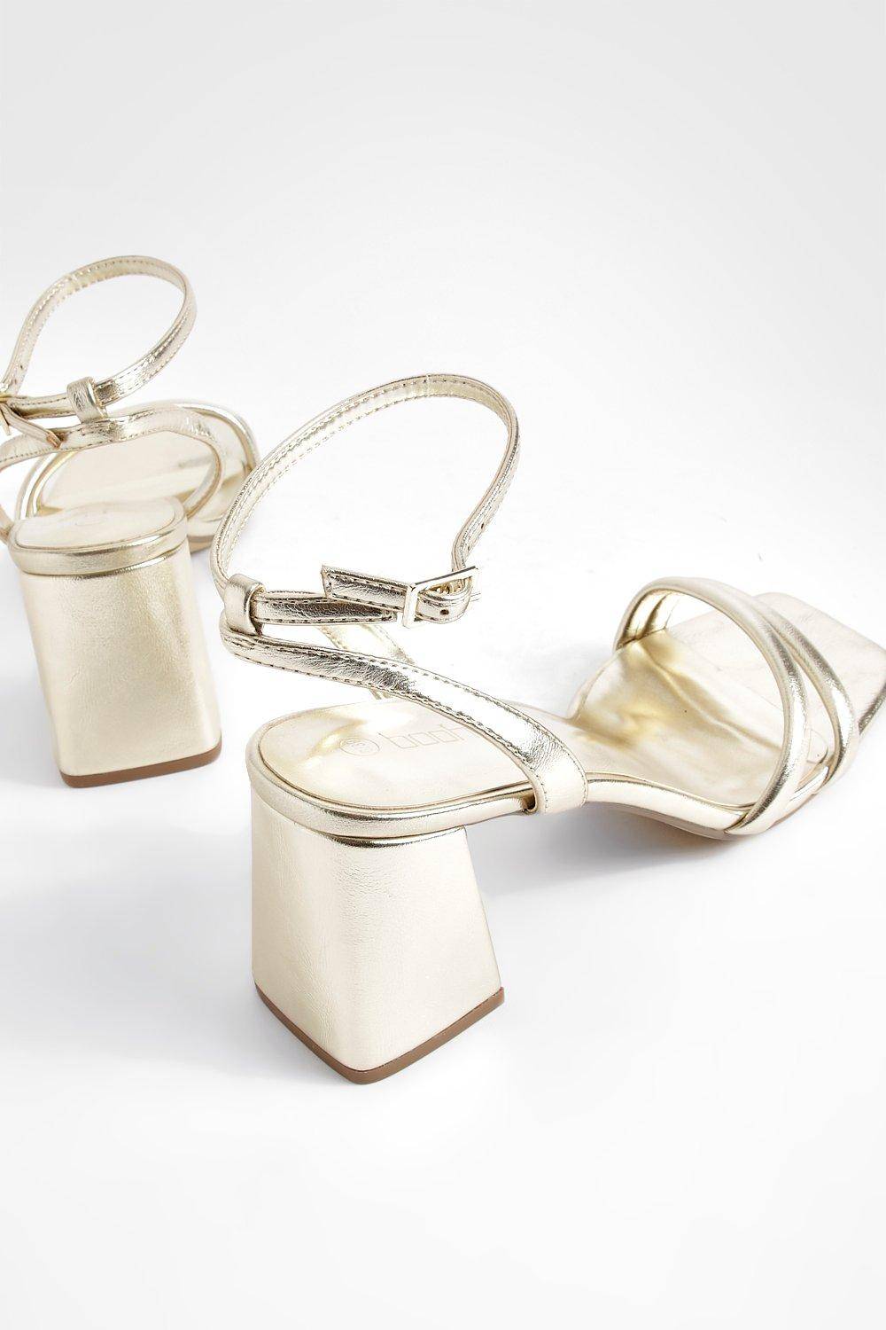 boohoo Escarpins À Talons Blocs Mi-hauts Avec Brides Rembourrées En 2 Parties