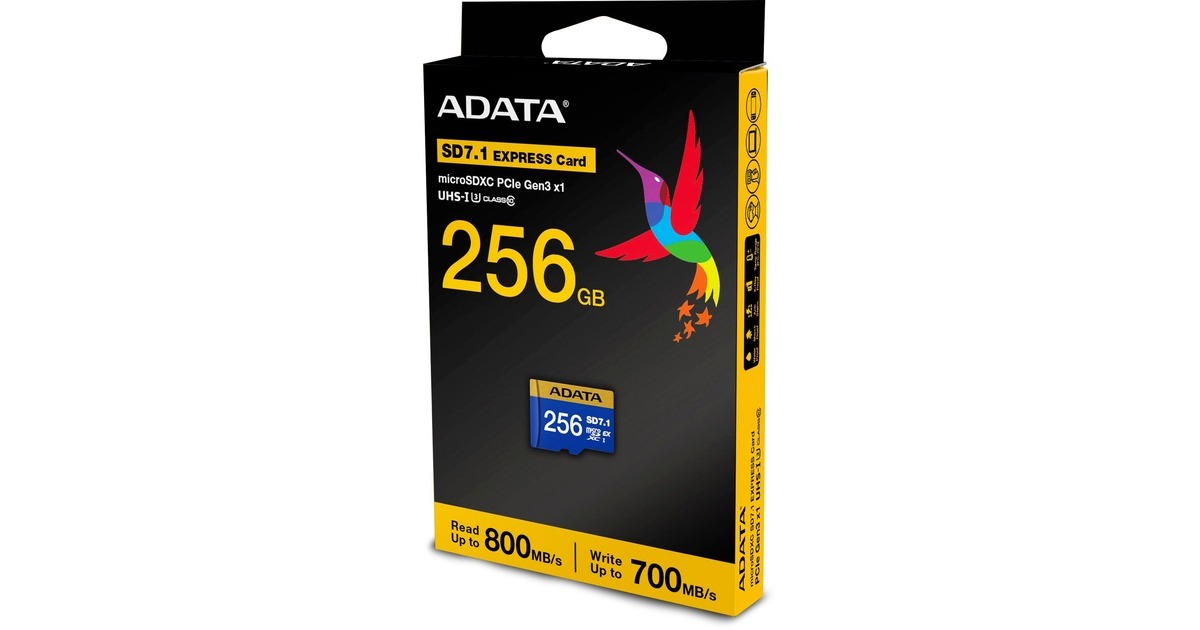 ADATAPremier Extreme microSDXC 256 GB geheugenkaart  (Blauw/geel, UHS-I U3, Class 10, V30)